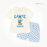 Bộ cotton gấu Conte bé trai bé gái MM. HA2015