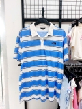Áo cotton xước kẻ có cổ The North nam xuất xịn. HA2784