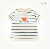 Áo cotton kẻ khủng long bờm bé trai bé gái MM. HA4358