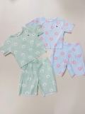Bộ thun cotton mềm dập lò xo bé gái BD baby. HA0925