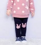 Quần leg lót lông tai thỏ gối bé gái MM. HA1912