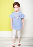 Áo váy cotton trễ vai Cherish tim bé gái Jelis. HA2191