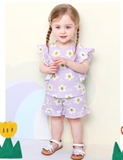 Áo cotton bèo dọc hoa bé gái MM. HA4357