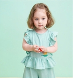 Áo cotton xước bèo dọc bé gái Moli. HA3227