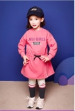 Áo váy nỉ lông chun eo  Jelis girls bé gái. HA2773