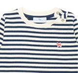 Áo thun tăm kẻ navy bé trai bé gái Cún xanh baby. HA3922