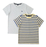 Áo kẻ cotton sợi tre bé trai bé gái Cún xanh. HA5060
