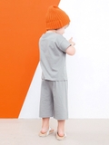 Bộ xuất Hàn cotton áo in hình cá voi xanh + quần sớ. HA0489
