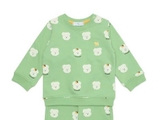 Áo nỉ da cá mềm họa tiết cún bông bé trai bé gái Cún xanh baby. HA4701