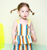 Áo cotton hai dây xòe váy cầu vông bé gái Moli. HA5106