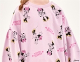Áo nỉ da cá họa tiết chuột Minnie bé gái Jelis. HA4637