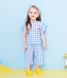 Quần cotton caro ống suông bé gái Hej. HA3570