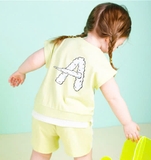 Áo cotton phối gấu Surfing bé trai bé gái Moli. HA3232