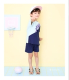Bộ cotton hè Just Smile phối màu bé trai Andi. HA3394