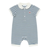 Body thun đùi kẻ bé trai bé gái 3 màu cún xanh baby. HA0118