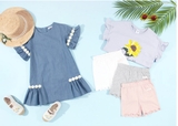 Quần đùi cotton bèo gấu mặc trong váy bé gái Andi. HA4927