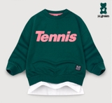 Áo nỉ da cá phối gấu chữ Tennis bé trai bé gái Jelis. HA4928
