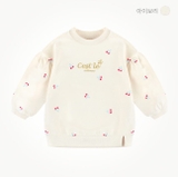 Áo nỉ da cá họa tiết cherry Cest le bé gái MM. HA4110