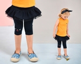 Quần váy leg lửng mặt mèo phối ren bé gái Jelis. HA2753