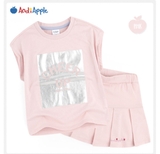 Bộ cotton chân váy xếp ly Cheer up bé gái Andi. HA2278