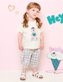 Quần cotton lửng kẻ bo chun bé trai bé gái MM. HA0561