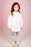 Bộ nỉ da cá hoddies tai thỏ bé gái Jelis. HA4478