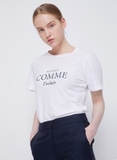 Áo phông cotton xước Shemiss (Text: Comme) xuất xịn