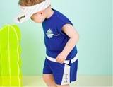 Áo cotton phối gấu Surfing bé trai bé gái Moli. HA3232