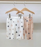 Quần lửng thun lạnh họa tiết bé trai bé gái Mmln baby. HA4627