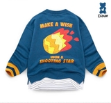 Bộ nỉ da cá logo ngực NKstar phối gấu bé trai Jelis. HA4671