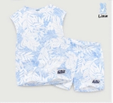 Bộ cotton hoa lá bé trai bé gái Jelis. HA3405