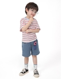 Áo cotton kẻ bé trai Curly. HA0079 (một số thiếu tag ngực)
