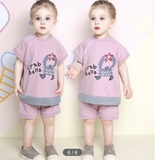 Bộ trẻ em cotton da cá hình cua Mi-lk Mi-le. HA1040 (2 màu)