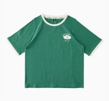 Bộ cotton mềm xanh lá đậm bé trai bé gái Cún xanh. HA2485