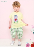 Quần cotton lửng kẻ bo chun bé trai bé gái MM. HA0561