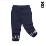 Leg lửng cotton in hoa gấu bé gái Jelis. HA3230