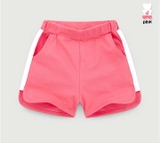 Quần short cotton sườn sọc trắng thể thao bé trai bé gái Jelis. HA2225