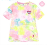 Áo váy cotton cầu vông logo Love bae bé gái Andi. HA4774