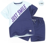 Bộ cotton hè Just Smile phối màu bé trai Andi. HA3394