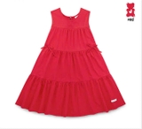 Váy cotton suông xòe nơ sườn bé gái Jelis. HA2759
