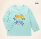 Áo cotton xước dài tay 2 báo bé trai bé gái Moli. HA4032
