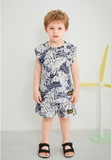 Bộ cotton hoa lá bé trai bé gái Jelis. HA3405