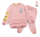 Bộ nỉ da cá Play Bowl Game bé trai bé gái Jelis. HA2844 (hầu hết thiếu tag ngực)