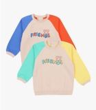 Áo nỉ da cá raglan friends bé trai bé gái Happyland. HA5093