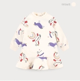 Váy nỉ da cá ngựa unicorn bé gái MM. HA4151