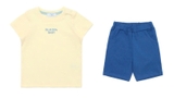 Bộ cotton mềm in chữ Bluedog nhỏ bé trai bé gái. HA2761
