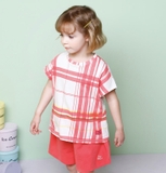 Áo kẻ caro cotton bé gái Jelis. HA4684