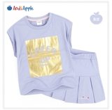 Bộ cotton chân váy xếp ly Cheer up bé gái Andi. HA2278