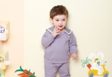 Áo nỉ da cá tím cổ thủy thủ lé viến bé trai bé gái MM. HA4097