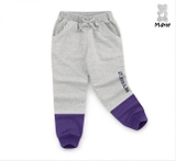Quần nỉ da cá phối tím bé trai bé gái Jelis. HA2743